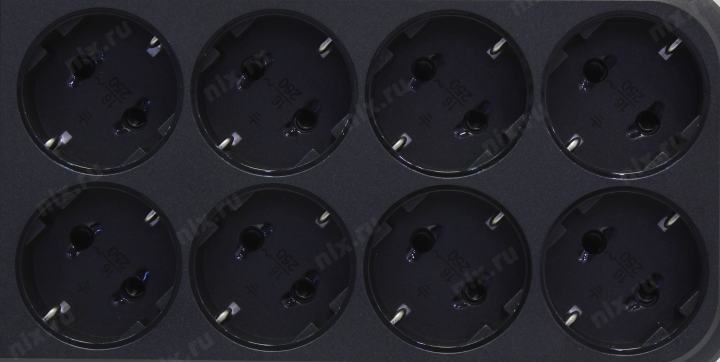 Сетевой фильтр PowerCom SP-08 USB03AB Black <1.8м> 8  розеток,  3xUSB