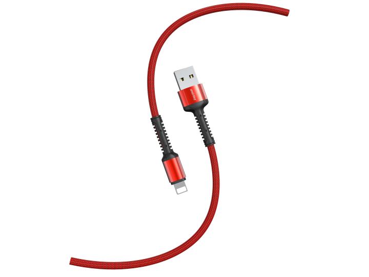 iK-512-S26r Кабель для зарядки и передачи данных S26 Lightning красн., 3 А,PD,нейл.,1  м, Smartbuy (iK-512-S26r)