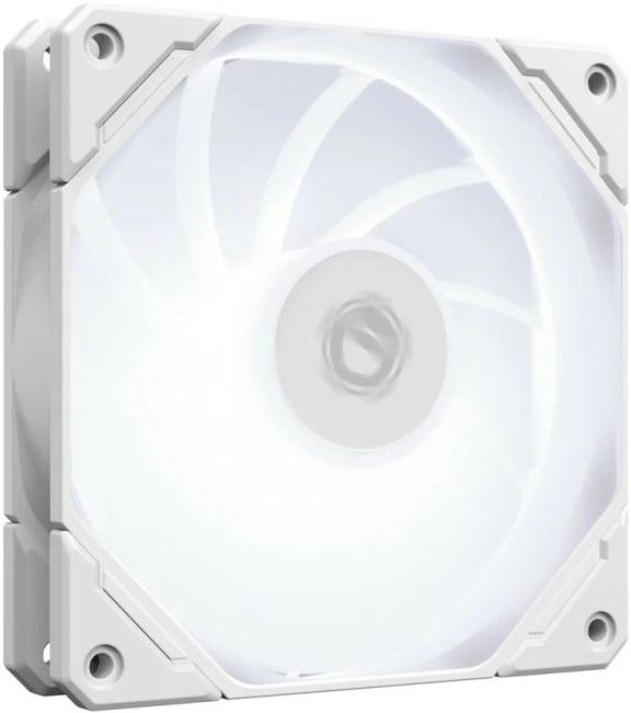 Вентилятор ID-COOLING TF-12025-PRO-SW TRIO (3 in 1) 120x120x25мм (PWM, резиновые углы, белый, White LED, 300-1500об/мин