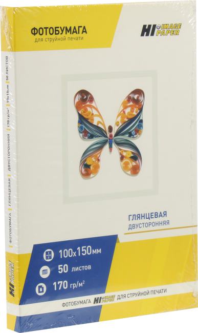 Hi-Image Paper <HI-DG170-100x150-50> (100x150мм, 50 листов,  170г/м2)  бумага  глянцевая двусторонняя