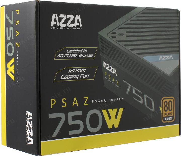 Блок питания AZZA  <PSAZ-750W> 750W (24+4х4+4x6/8пин)