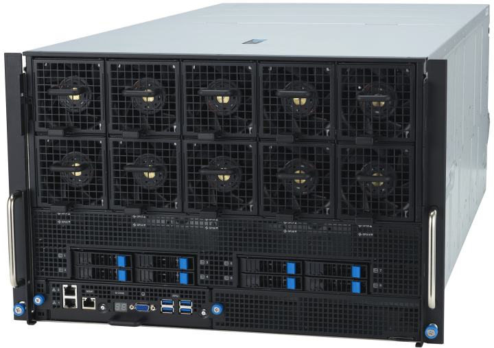 ASUS ESC N8-E11 (2xXeon 8558, 32x64Gb RAM, 2x960Gb+4x3.84Gb SSD NVMe, HGX H100 8GPU 80G, 8xOSFP 400GbE,  3000W  HS)