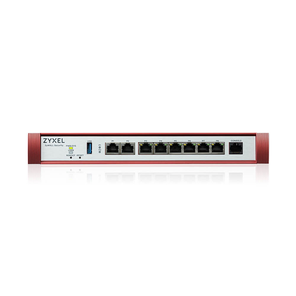 Межсетевой экран ZyXEL - USG FLEX 200H, МСЭ-5.00Gb/s, UTM-1500Mb/s, LAN-2 x 2.5 Гб/с + 6 x 1 Гб/с RJ-45, IPSec VPN-100, concurrent sessions-600000, USB-1, CLI, серый, USGFLEX200H-EUCI01F