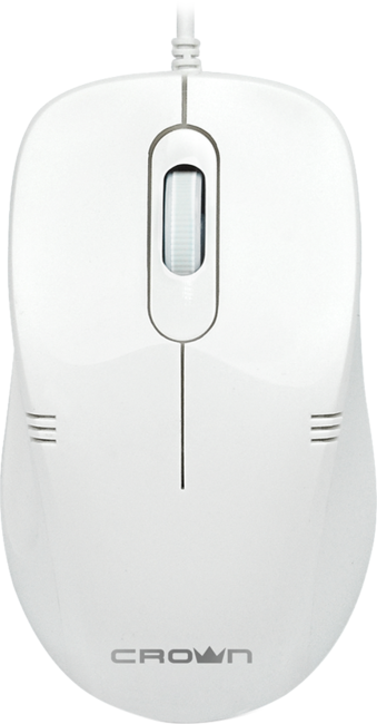 Мышь проводная USB CROWN CMM-502 Silent (White, тихий клик,3 кнопки;1000DPI; длина провода: 1.8м; USB ,Plug & Play)
