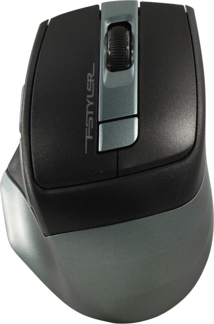 A4Tech FSTYLER Wireless&Bluetooth Optical Mouse <FB35S MidnightGreen>  (RTL) USB 6btn+Roll
