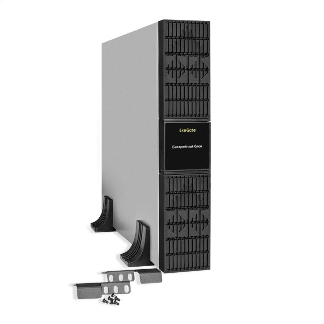 Батарейный блок ExeGate PowerExpert BX-2U.72V.6S7Ah для ULS-2000/ULS-3000 встроенные батареи 12V 7.2Ah - 6шт, Rackmount 2U/Tower, металлический корпус, черный