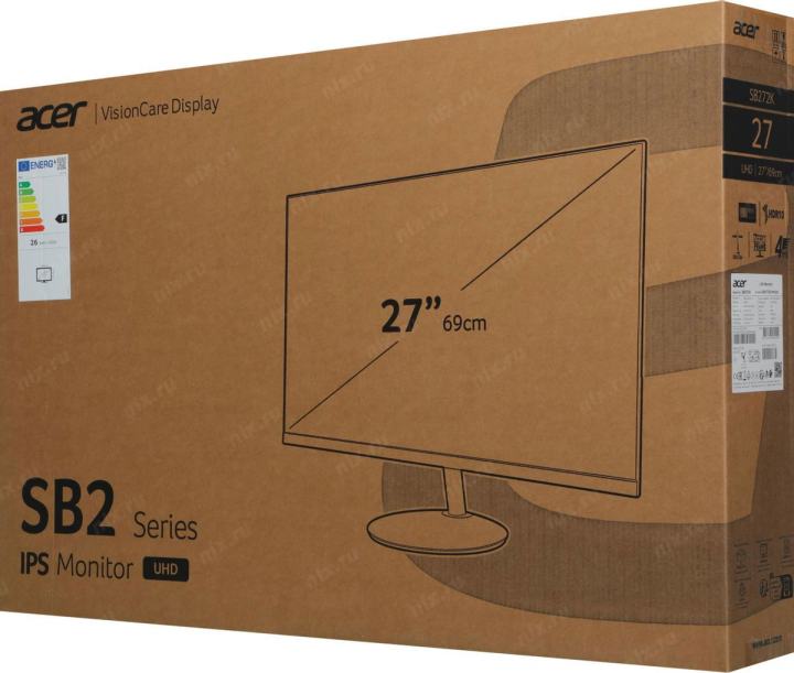 UM.HS2CD.009 Acer 27" SB272Kbmiipx черный IPS LED 4ms 16:9 HDMI M/M матовая 250cd 178гр/178гр  3840x2160  60Hz  FreeSync D