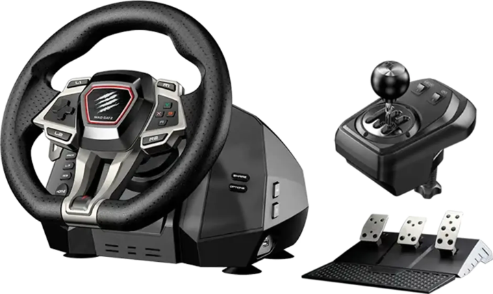 Mad Catz M.2.X. PRO Руль (USB, вибрация, 3 педали, рычаг переключения, D-Pad)