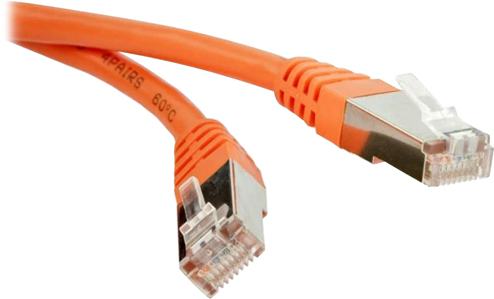 Кабель патч-корд F/UTP 6 кат. 3м Lanmaster LAN6-S45-45-3.0-LSZH RJ45 - RJ45, 4 пары,  оранжевый,  LSZH