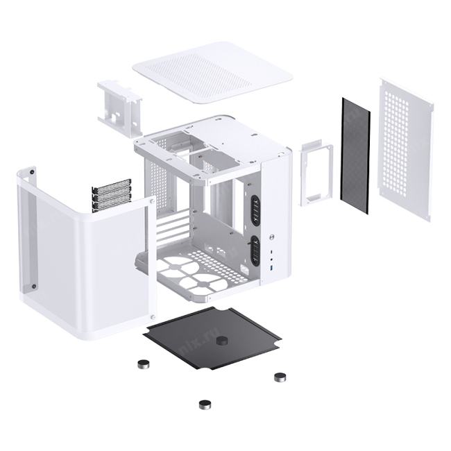Корпус JONSBO TK-1 White без  БП,  mini-ITX,  micro-ATX, белый