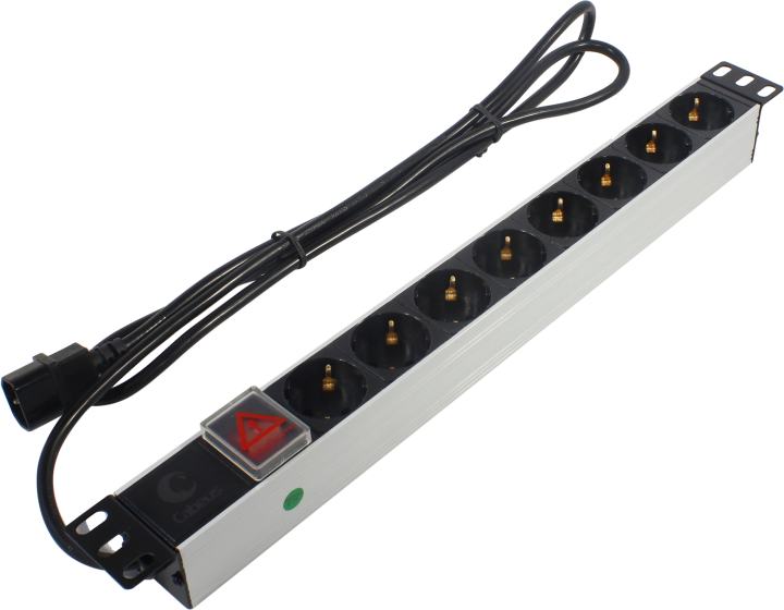 Cabeus PDU-8P-2IEC <7070c> Блок  розеток  19"  8xSchuko 10A