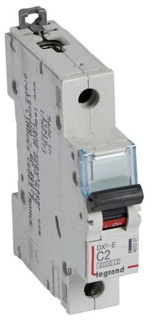 Автоматический выключатель Legrand 407257 DX?-E 6000 - 6 кА - тип характеристики C, 1П, 230/400 В~, 2 А,  1  модуль