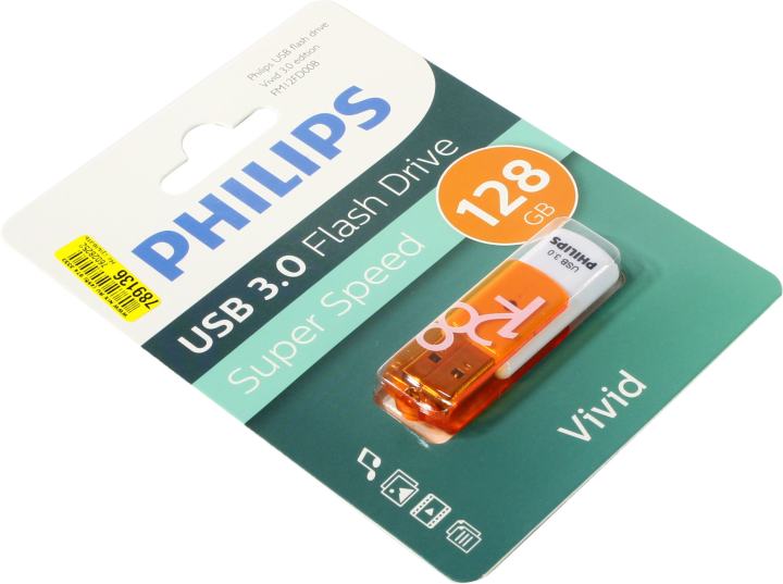 Philips Vivid <FM12FD00B/97> USB3.0 Flash Drive  128Gb  (RTL)