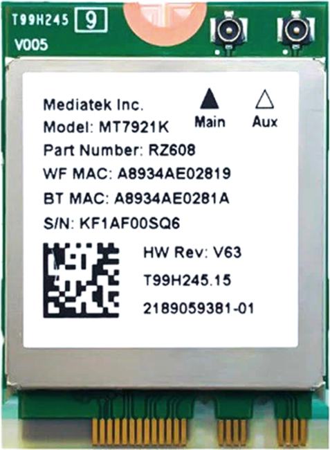 KS-is Адаптер M.2 WiFi6 + BT 5.1 (KS-579L1) MT7921