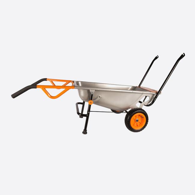 WORX Тачка садовая 85 л 136 кг многофункциональная двухколесная WG050 Aerocart WORX