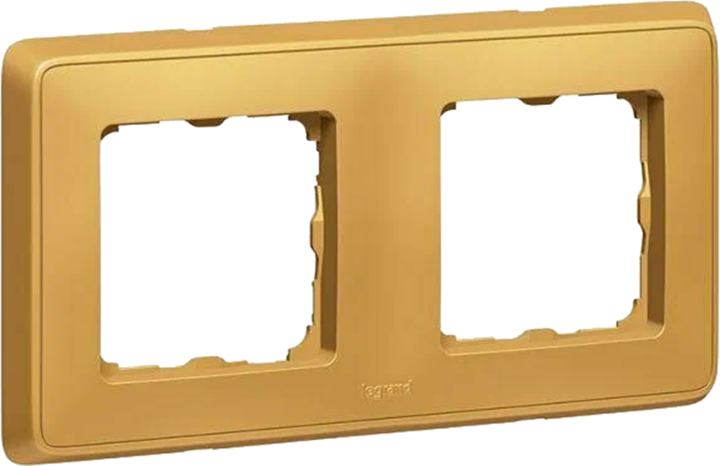 Рамка Legrand 773662 Cariva - 2 поста, горизонтальный/вертикальный монтаж,  матовое  золото
