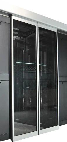Комплект дверей Lanmaster LAN-DC-SDRM-48Ux12 механич./раздвижные/коридора/1200мм/для шкафов DCS 48U,  стекло, без замка