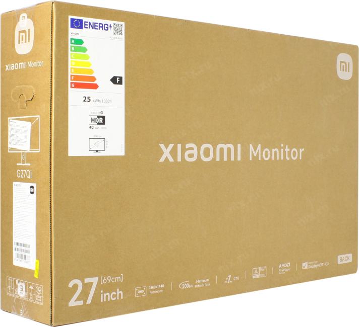 27"    ЖК монитор Xiaomi 2K Monitor G27Qi 2026 <ELA6648RU> (LCD,  2560x1440, HDMI, DP)