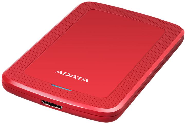 Внешний диск HDD ADATA - HV300, 1 ТБ, 2.5", USB Type A, Питание по USB, красный, AHV300-1TU31-CRD