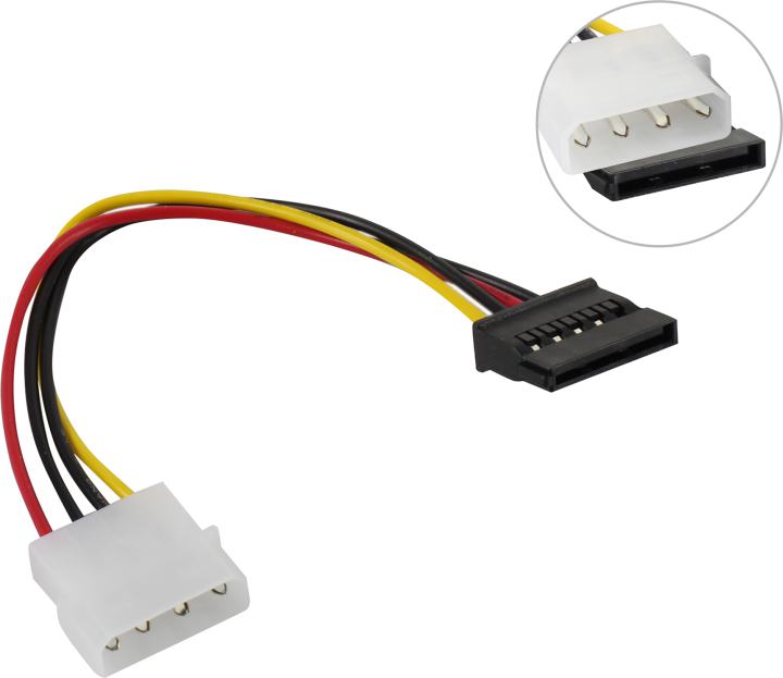Exegate EX138936RUS Переходник питания IDE-устройств 1big в 1SATA ExeGate <EX-CC-SATA-PS> 15см