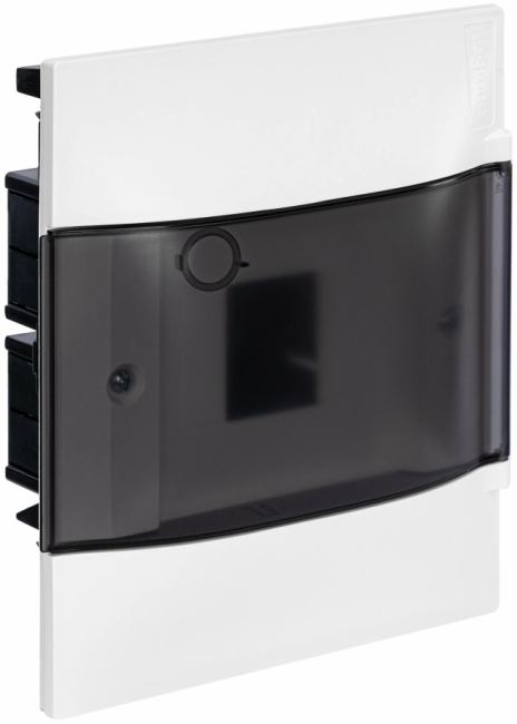 Щиток встраиваемый Legrand 134554 Practibox S - 1 ряд x 4  модуля, дымчатая дверь