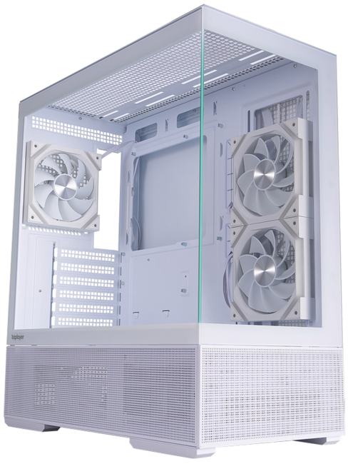 CV7-WH-2FAR-W-2FH7R-W-1FH7-W 1STPLAYER CV7 ARGB White / ATX / 3x120mm ARGB &amp;  2x120mm fans /