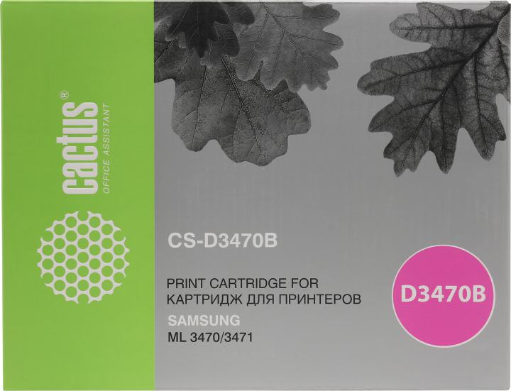 Тонер-картридж CACTUS - ML-D3470B, Лазерный, Черный, 10000стр, аналог Samsung D3470B, CS-D3470B