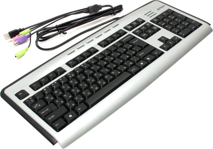 Клавиатура A4Tech KLS-23MU  <PS/2> 104КЛ+6КЛ М/Мед  + USB порт