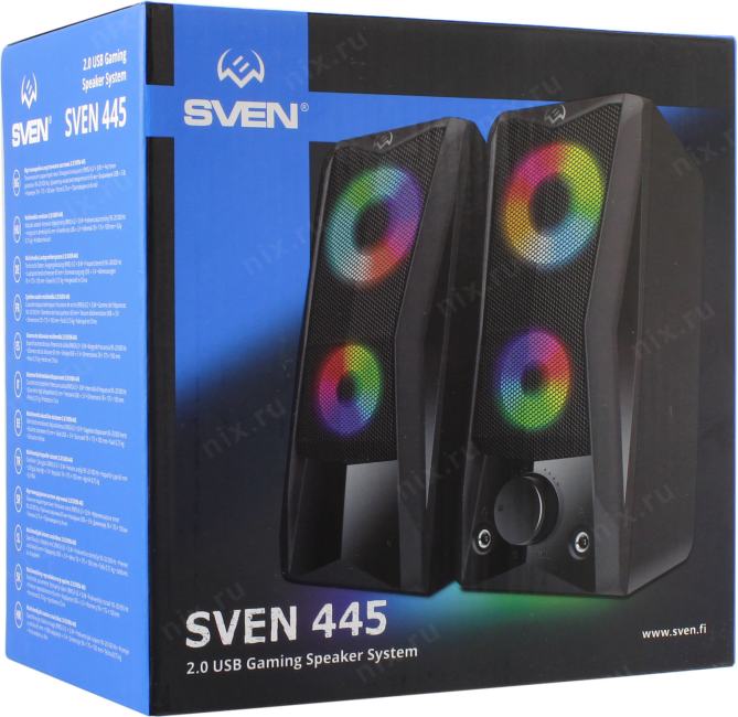 Колонки SVEN 445 Black (2x3W,  питание от USB)