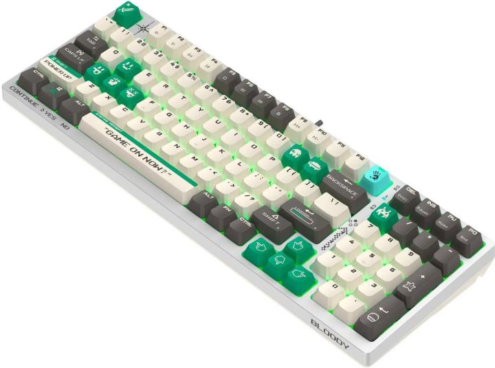 Клавиатура A4Tech Bloody S98 Pixels Green механическая белый/бежевый USB for  gamer LED (S98)
