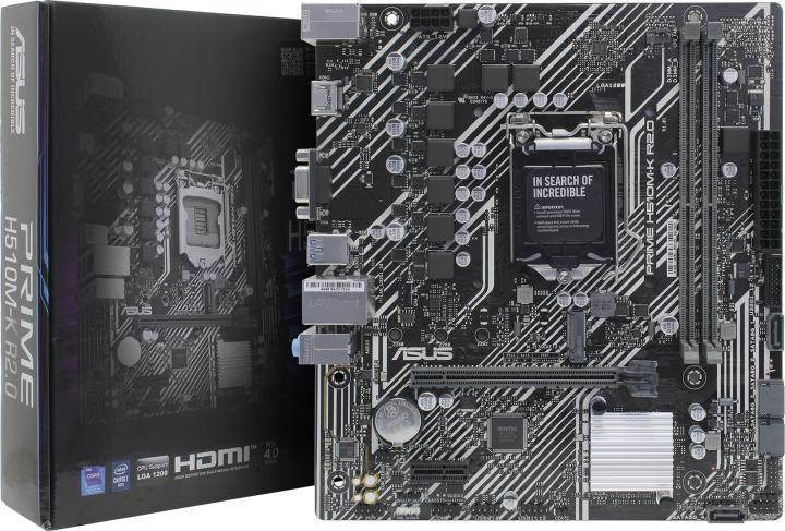 ASUS PRIME H510M-K R2.0 (RTL) LGA1200 <H470> PCI-E Dsub+HDMI GbLAN  SATA MicroATX 2DDR4