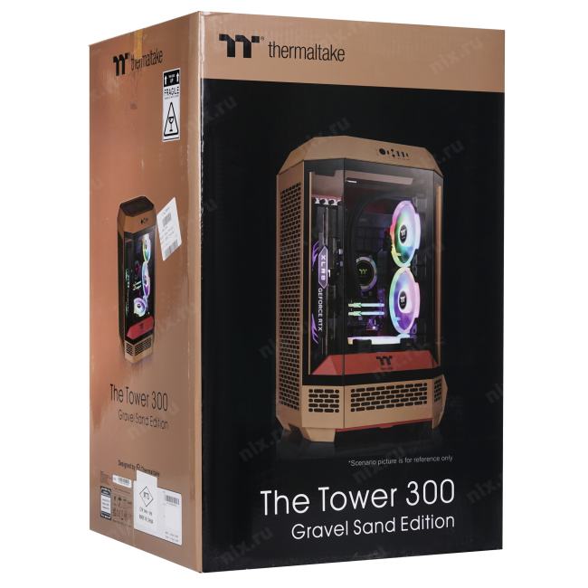 CA-1Y4-00SGWN-00 Корпус Thermaltake The Tower 300 коричневый без БП miniITX 8x120mm 6x140mm 2xUSB3.0  audio bott PSU