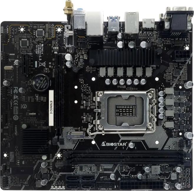 Материнская плата Biostar B760MX2-E Soc-1700 Intel B760 2xDDR5 mATX AC`97  8ch(7.1) 2.5Gg RAID+VGA+DVI+HDMI