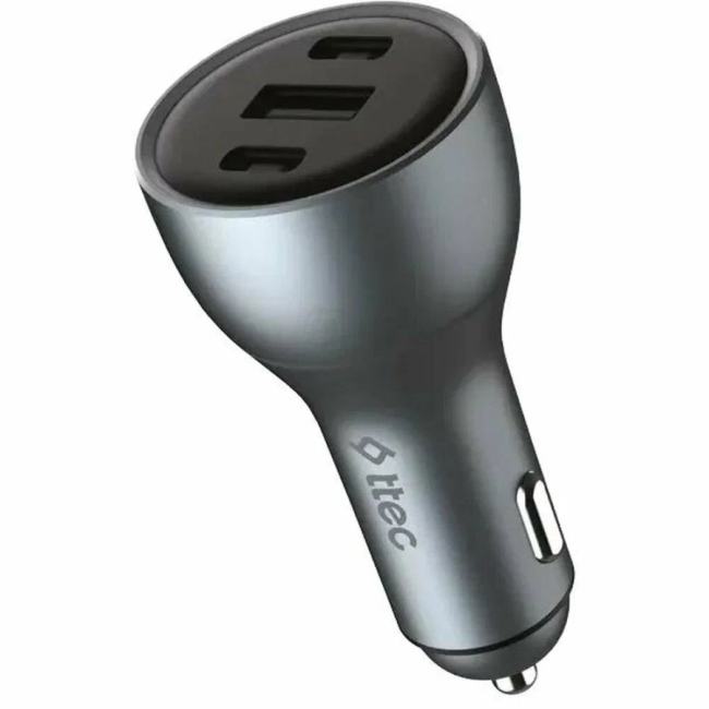 Автомобильное зарядное устройство TTEC SmartCharger Trio PD 130W Car Fast Charger 2 USB-C + USB-A. Цвет: черный
