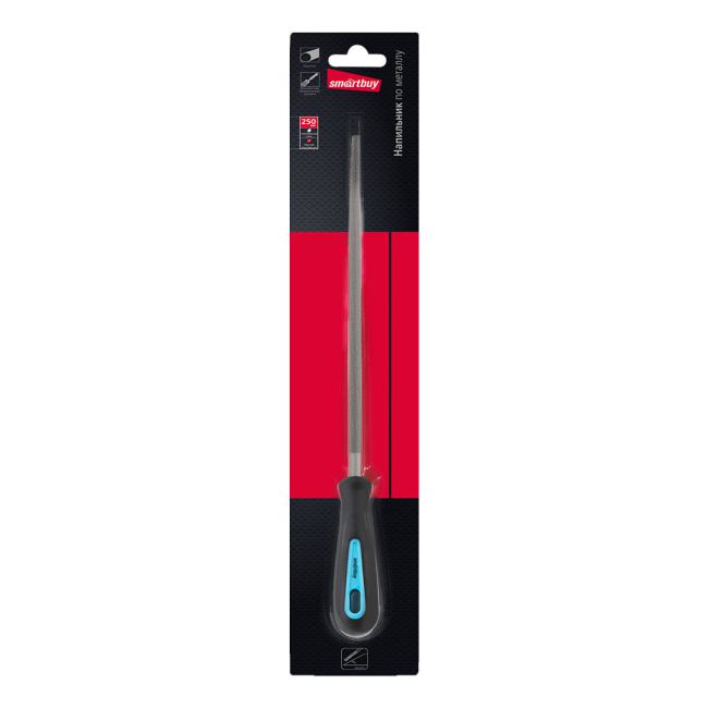SBT-TR-250Fp2 Напильник по металлу круглый, 250 мм, прорезиненная рукоятка, Smartbuy tools