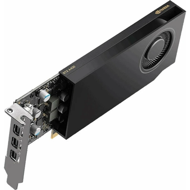 VCNRTXA400-SB - PNY NVIDIA A400 4GB Low Profile OEM Version, PCI-Express 3.0 x16, LP, 4 GB GDDR6 64-bit, 3x Mini DP 1.4, 1x ATX bracket