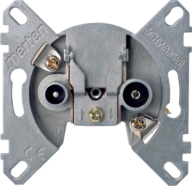Schneider Electric MTN466099 Merten Механизм розетки  телевизионной  TV/FM  оконечная (MTN466099)