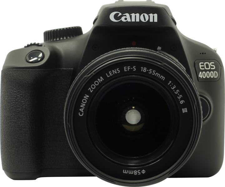Canon EOS 4000D <EF-S 18-55 III KIT> (18.0Mpx, 29-88mm,3x,F3.5-5.6, JPG/RAW, SDXC,  2.7", WiFi,USB2.0, HDMI,Li-Ion)