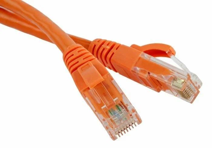 Кабель патч-корд U/UTP 5e кат.  7м.  Lanmaster  LAN-45-45-7.0-LSZH оранжевый,LSZH