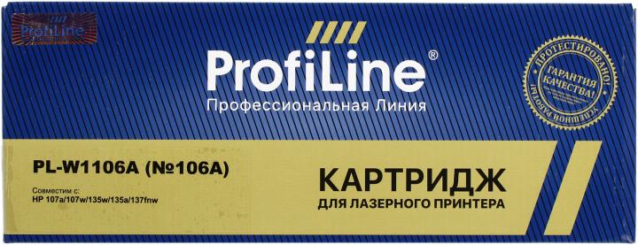 Картридж ProfiLine PL-W1106A (№106A) для принтеров HP 107a/107w/135w/135a/137fnw (для аппаратов, выпущенных после 01.11.2021г.) 1000 копий