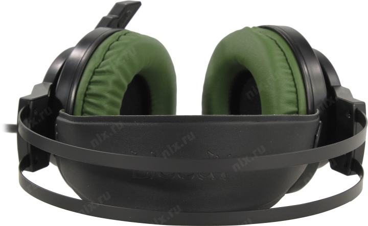 Наушники с микрофоном Bloody J450 Army Green (7.1, шнур 1.8м, USB, с  регулятором  громкости)