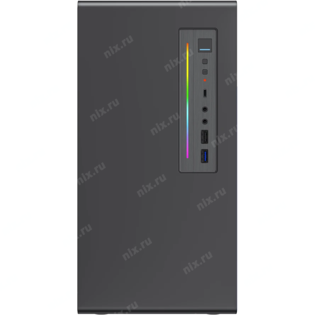 Foxline FL-728TG-U3C Корпус без блока питания/ Case Foxline FL-728TG, mATX,  TG,  1xUSB3.0+1xUSB2.0+1xType-C(USB2.0)+1xAR