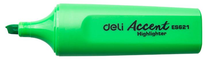 Текстовыделитель Deli Accent ES621GREEN Delight скошенный пиш. наконечник  1-5мм  зеленый