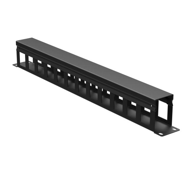 Кабельный органайзер с крышкой 1U, глубина 60 мм, для 19" IT-корпусов, RAL9005