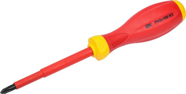 Отвертка IEK A2L3-SC30-K3-PH-20-100 диэлектрическая крестовая PH2х100 K3 1000В  ARMA2L  3