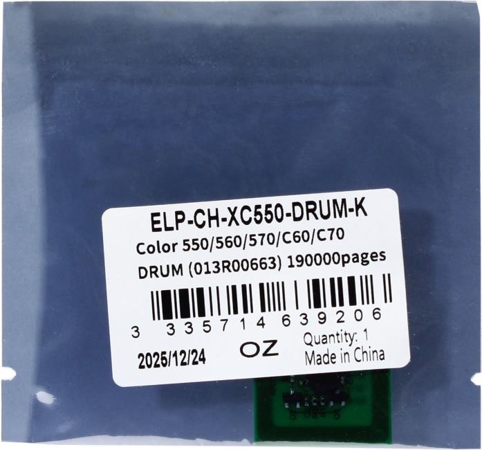 <ELP-CH-XC550-DRUM-K> Чип Xerox Color 550/560/570/C60/C70 DRUM  (013R00663)  190K