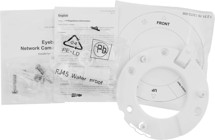 Камера видеонаблюдения IP Dahua DH-IPC-HDW1239VP-A-IL-0360B 3.6-3.6мм  цв.  корп.:белый
