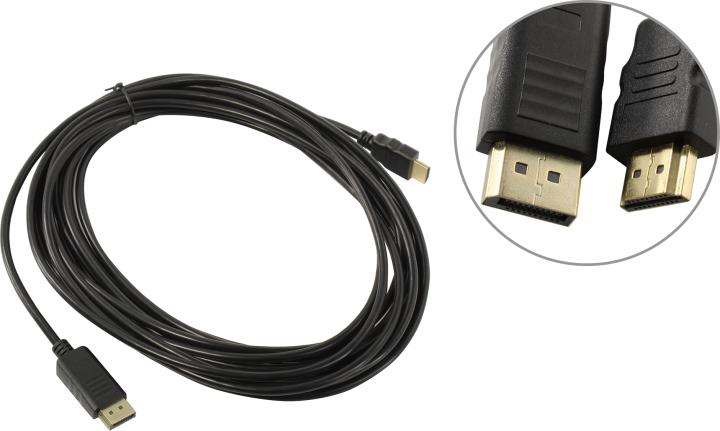 ExeGate <EX-CC-DP-HDMI-7.5> Кабель-переходник DisplayPort (M)  ->HDMI  (M)  7.5м <EX294712RUS>