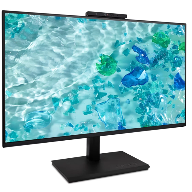 Монитор 27'' ACER Vero B277UD6bmiiprczx IPS, 2560x1440, 1 / 4ms, 350cd, 120Hz, 2xHDMI + 1xDP + SPK +  USB 3.2x3+USB-B (1up 3down) + Adj. Webcam 5M IR/Mic array, Speakers 2Wx2,   hadj 165,  Vesa:100x100