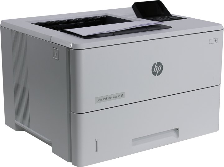 HP LaserJet M507dn(A4, 1200dpi, 43ppm, 512Mb, 2лотка(100+550л), Двухсторонняя печать, Печать с USB носителей, LCD дисплей 6.9см, клавиатура-нумератор, USB/HIP2/GLAN)(Замена F2A69A) ( 1PV87A )